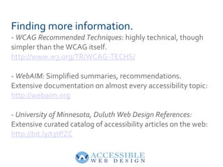 Accessible Web Sites: What can you do?
