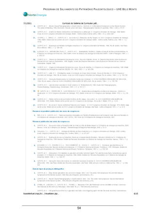 PROGRAMA DE SALVAMENTO DO PATRIMÔNIO PALEONTOLÓGICO – UHE BELO MONTE




                        54
 