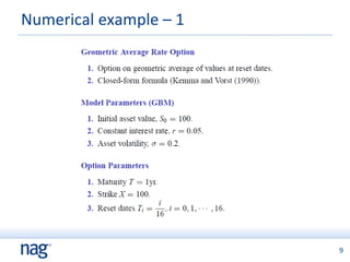 Numerical example – 1  