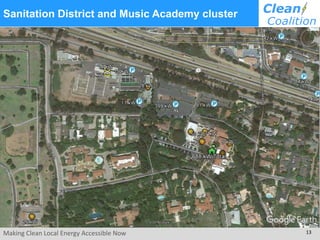 Making Clean Local Energy Accessible Now 13
Sanitation District and Music Academy cluster
 
