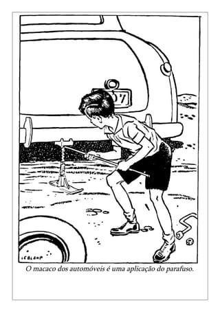 O macaco dos automóveis é uma aplicação do parafuso.
 