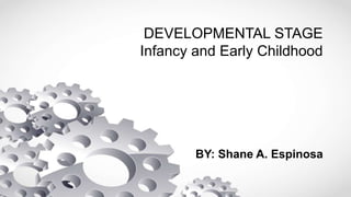 DEVELOPMENTAL STAGE
Infancy and Early Childhood
BY: Shane A. Espinosa
 