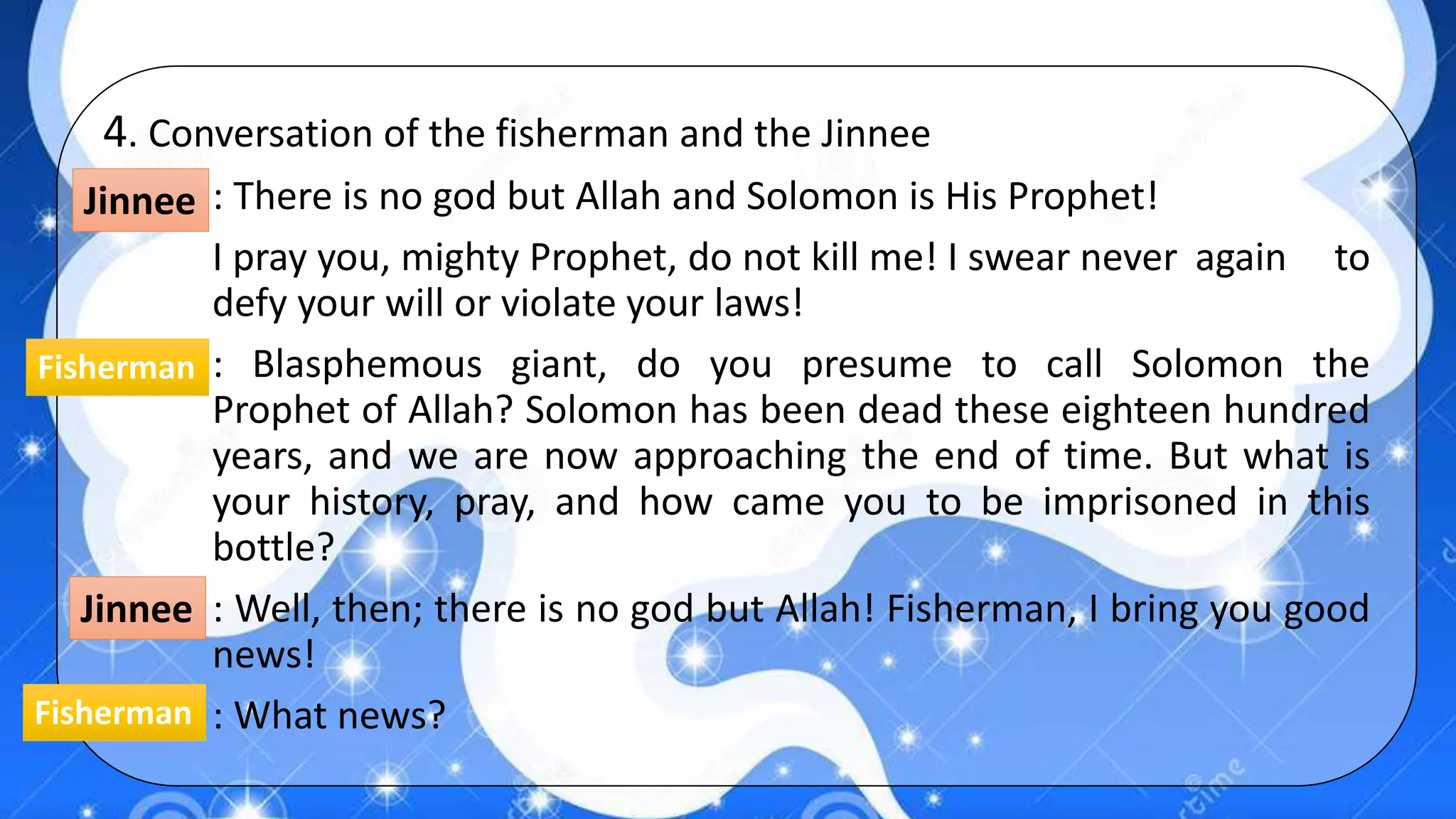The Fisherman and the Jinnee | PPTX