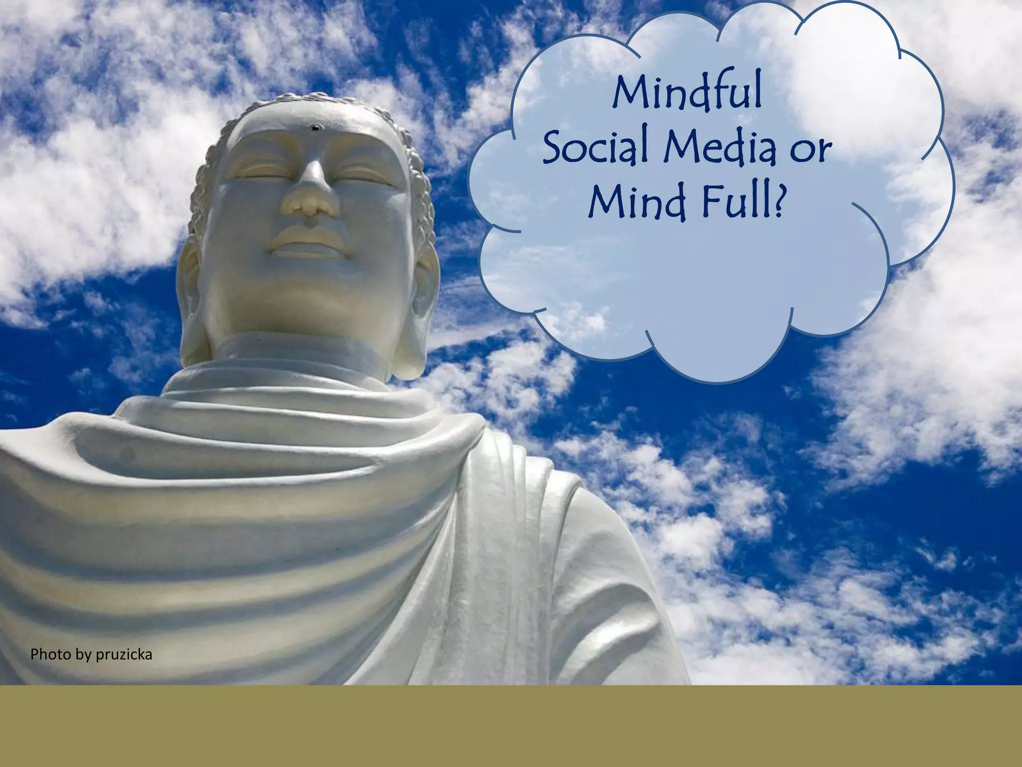 Mindful
                    Social Media or
                      Mind Full?




Photo by pruzicka
 