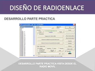 DISEÑO DE RADIOENLACEDESARROLLOEl Sistema Repetidor 1 W  se usará en el repetidor y dos unidades Sistema Cliente 0.03 W