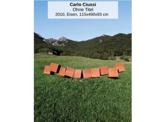 Carlo Ciussi
Ohne Titel
2010, Eisen, 115x490x93 cm
 
