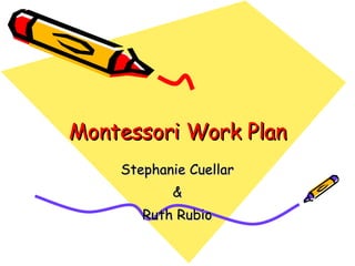 Montessori Work Plan Stephanie Cuellar & Ruth Rubio 