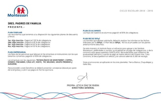 Montessori Culiacan / 2014-2015
