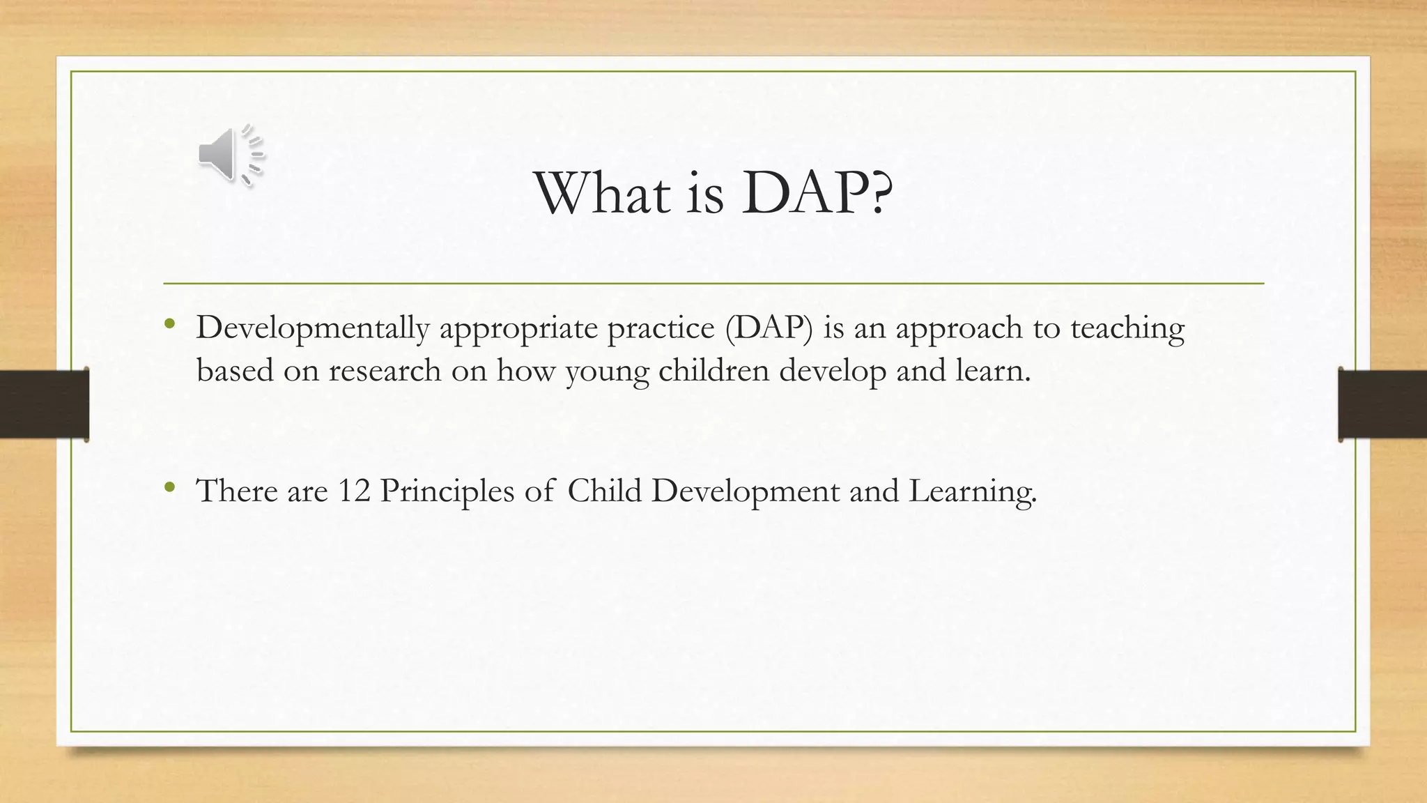 Montessori and dap | PPTX | Primary Education | Education