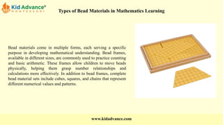 Montessori Bead Materials: A Hands-on Approach To Learning Mathematics ...