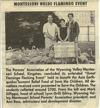 Montessori Flamingo Fundraiser Part I Press Release0001