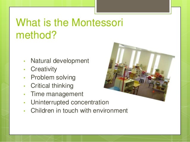 article montessori presentation