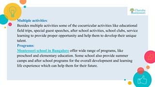 Montessori School in Bangalore | PPTX