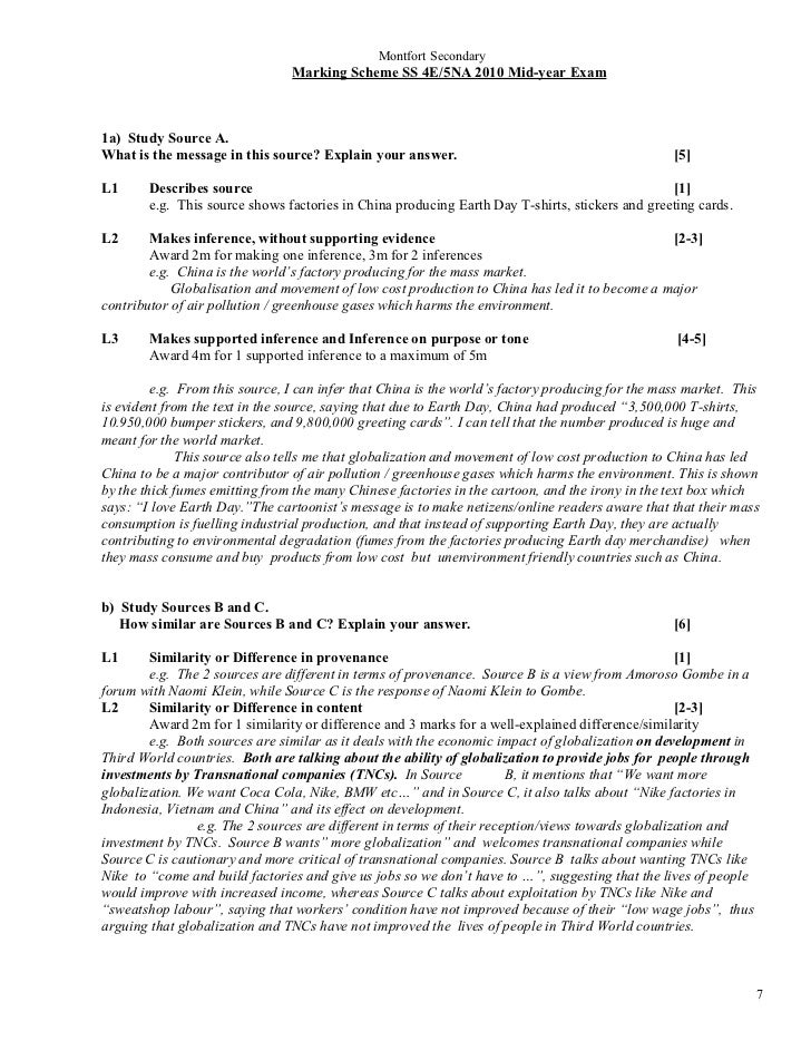 Montfort 4 E Ss Midyear 2010 Paper
