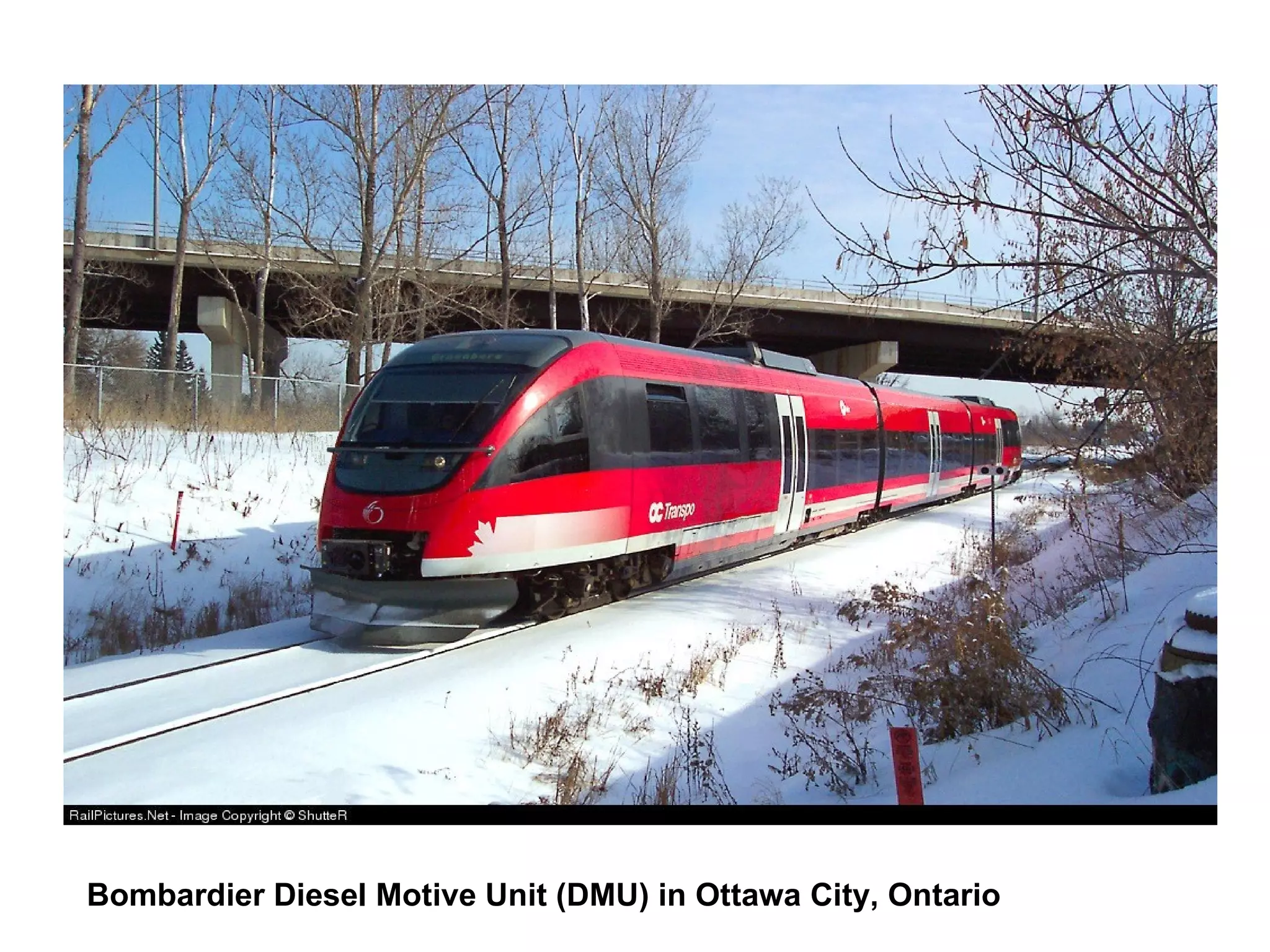 Bombardier Diesel Motive Unit (DMU) in Ottawa City, Ontario 