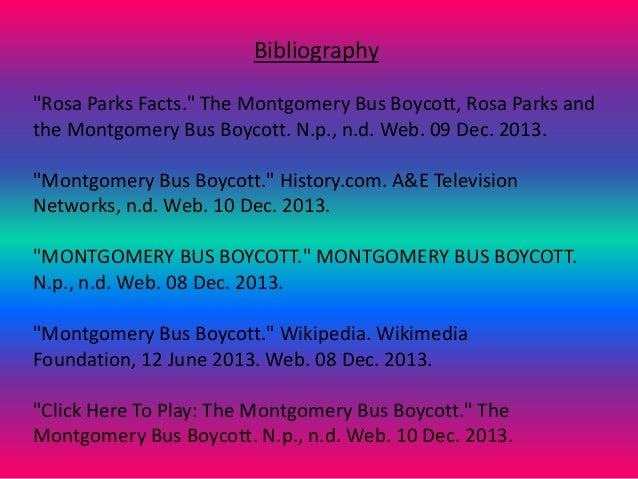 Rosa parks bus boycott picture