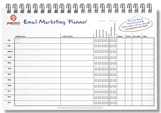 Monthly Email Marketing planner Template