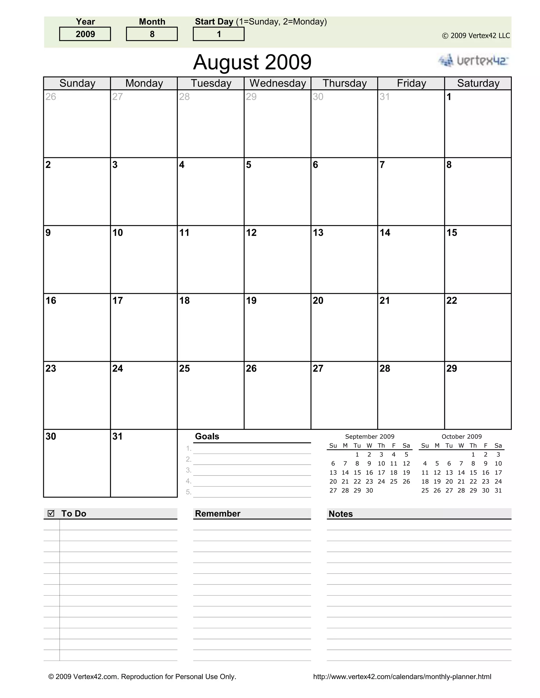 Monthly Planner | PDF