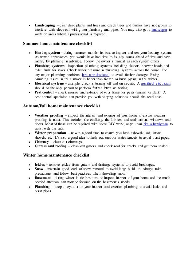 monthly and annual home maintenance basics checklist annual home maintenance
