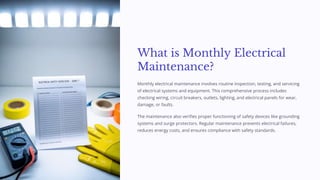 Monthly Electrical Maintenance with eAuditor Audits & Inspections. | PDF