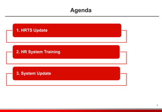 Kenas
1
Agenda
1. HRTS Update
2. HR System Training
3. System Update
 