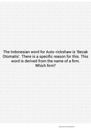 General Quiz with Science flavour