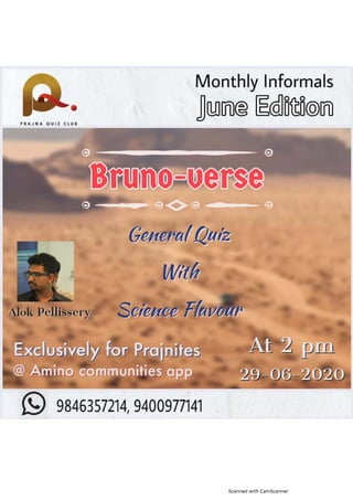 Science flavoured General Quiz by Alok
