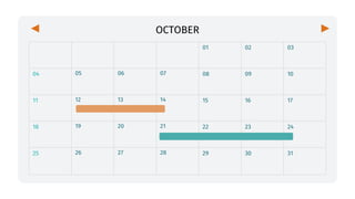 04
11
18
25
05
12
19
26
06
13
20
27
07
14
21
28
01
08
15
22
29
02
09
16
23
30
03
10
17
24
31
OCTOBER
 