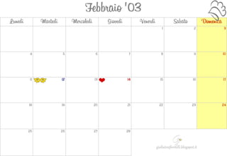 Monthly planner calendar_febbraio_2013