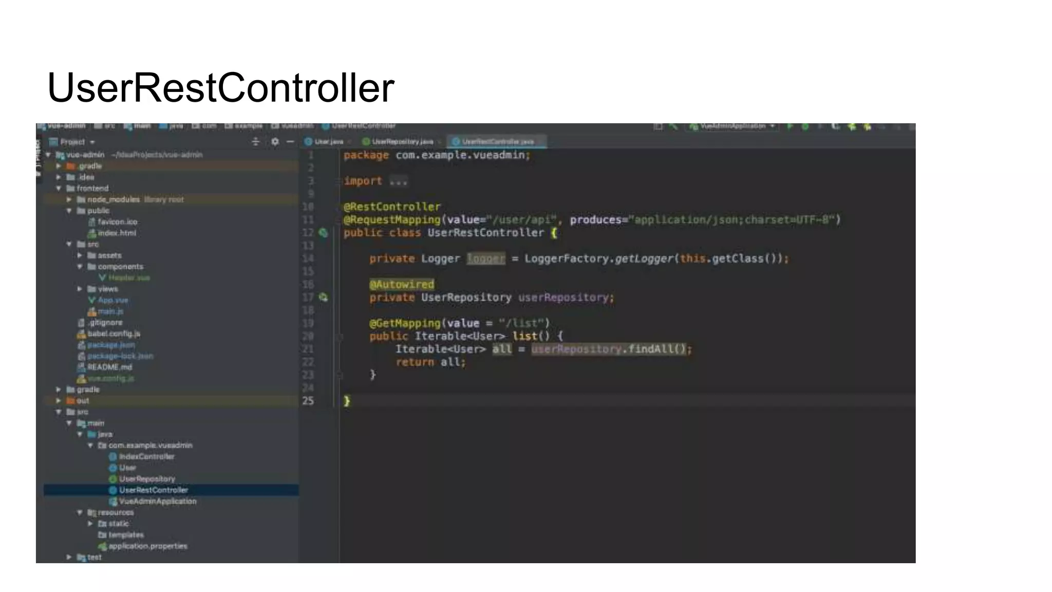 UserRestController
 