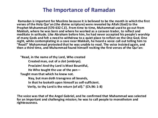 Month of Ramadan. (Nikos)