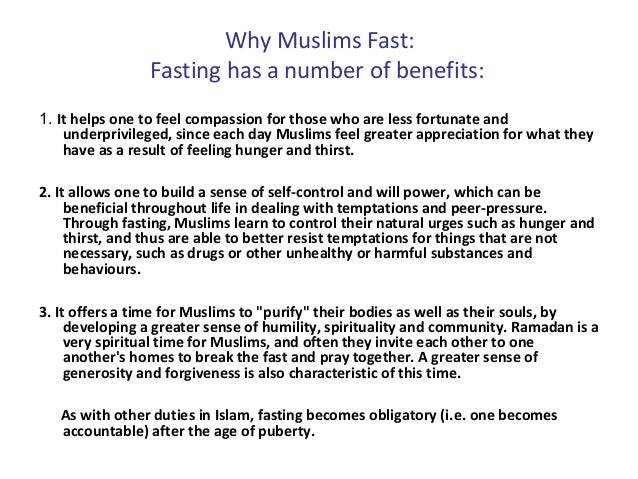 Why do Muslims fast?