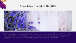 Click here to add to the title
Your text has been concise and well-written, but the information is inextricably inextricable and needs
to be expressed in more words; but please refine the essence of your thought as much as possible,
and express your views appropriately, often with twice the result with half the effort.
 