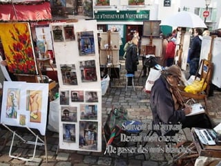 Souvent il m'arrivait  Devant mon chevalet  De passer des nuits blanches...  