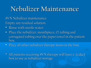 Nebulizer Paper Script Nebulizer Therapy in Spontaneous Breathing Patients PI | PPT
