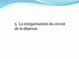 5. La réorganisation du circuit
de la dépense
 