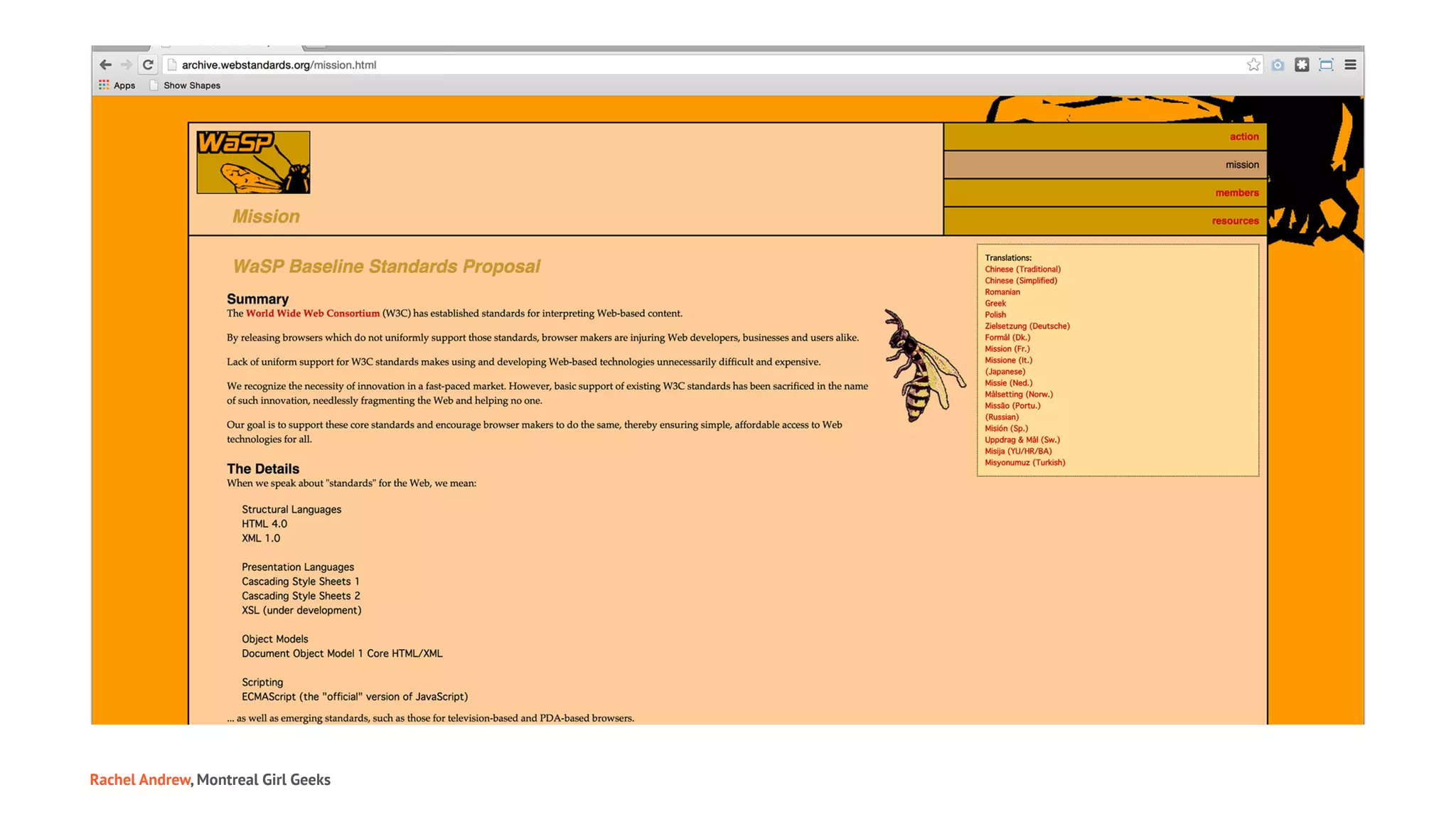 Rachel Andrew, Montreal Girl Geeks
 