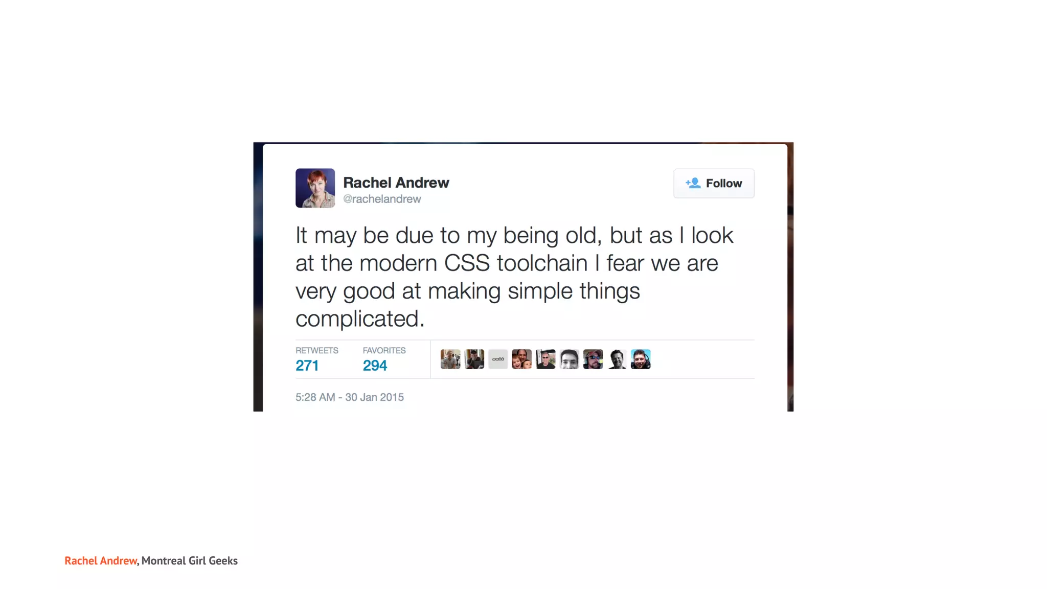 Rachel Andrew, Montreal Girl Geeks
 