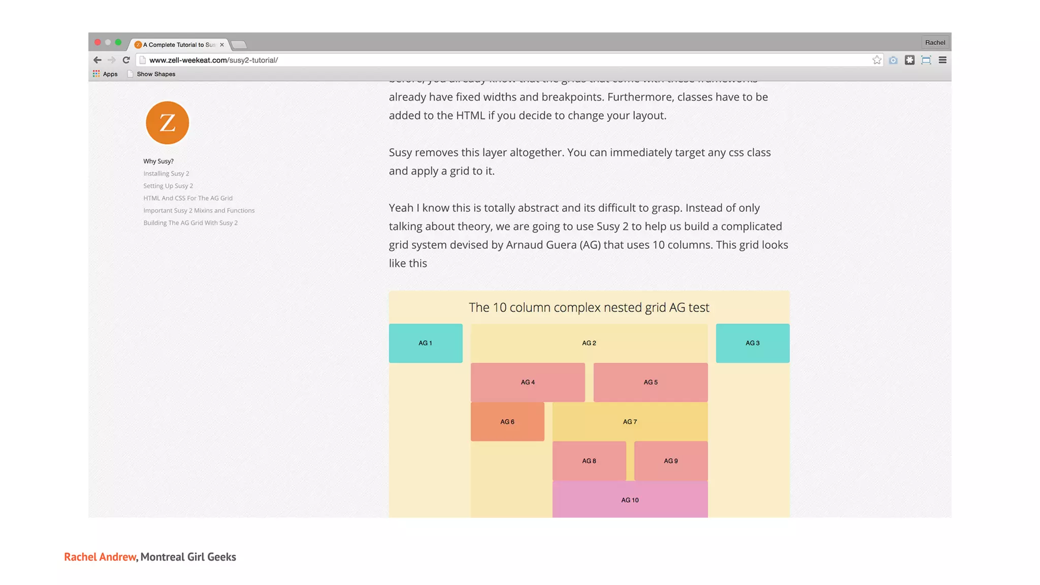 Rachel Andrew, Montreal Girl Geeks
 