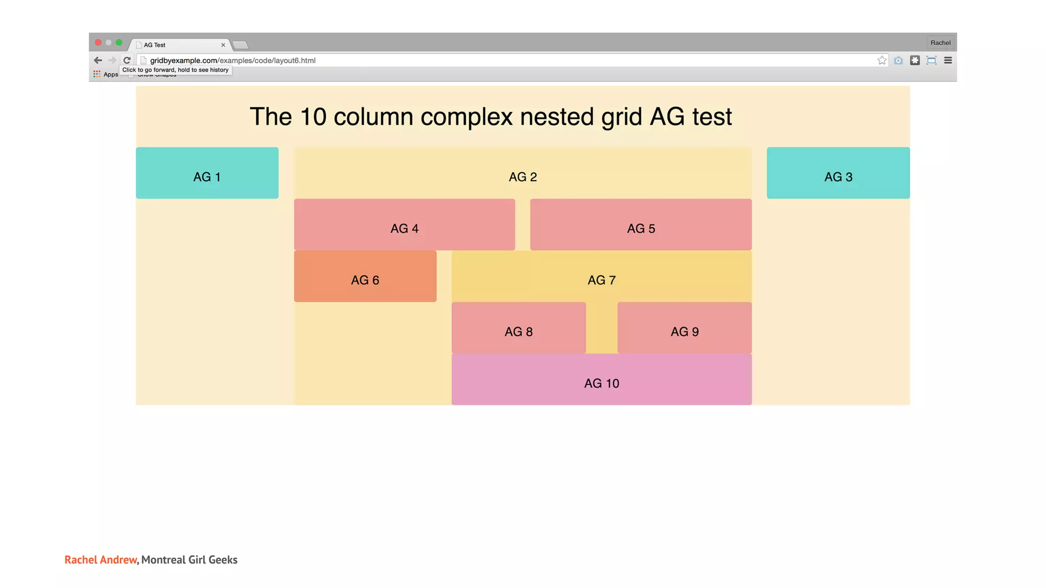 Rachel Andrew, Montreal Girl Geeks
 