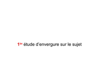 1ière
étude d’envergure sur le sujet
 