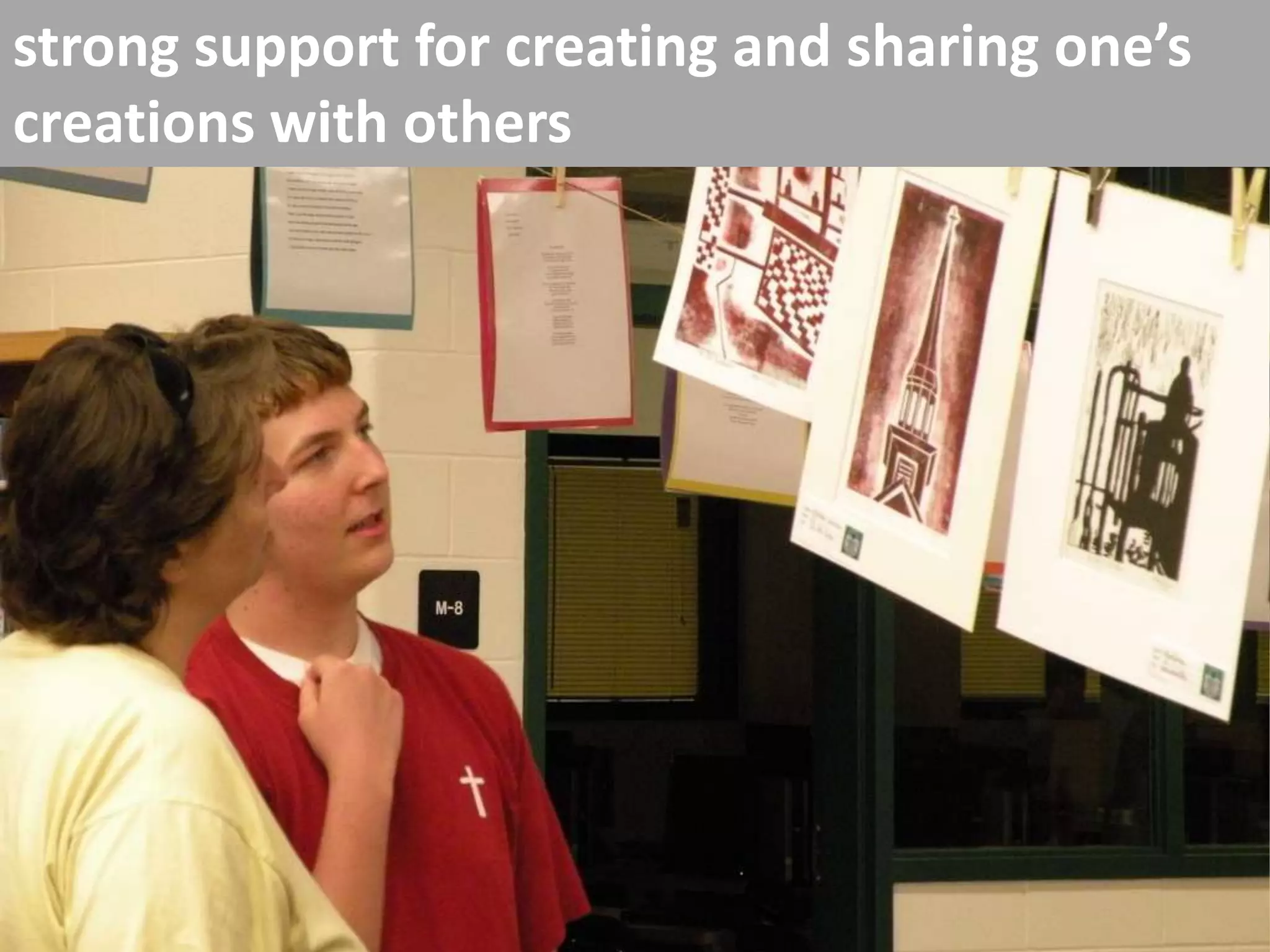 strong support for creating and sharing one’s creations with others