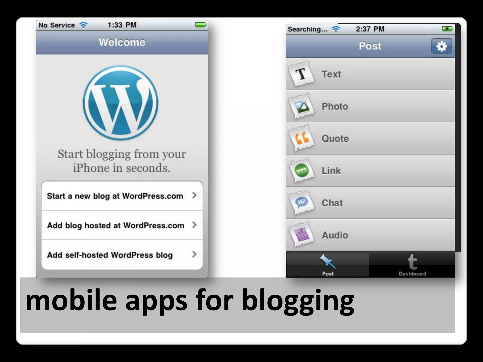 mobile apps for blogging