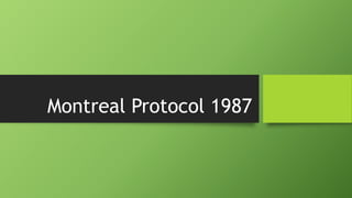 Montreal Protocol 1987
 