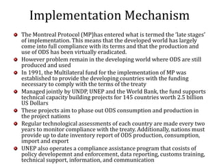 Montreal Protocol and Ozone Layer Depletion | PPTX