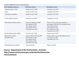 Montreal Protocol and Ozone Layer Depletion | PPTX