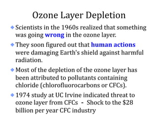 Montreal Protocol and Ozone Layer Depletion | PPTX