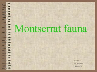 Montserrat fauna Toni Cirera SES Badalona Curs 2007-08 