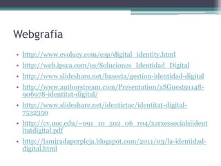 Els professors han de construir una identitat digital? Per què? Les maneres de fer d’avui en dia suposen als professors mostrar la seva identitat digital. Per exemple: la comuni-cacióa través del Moodle. Pública per tothom per temes professionalsPrivada, per la vida personal, que, com a persones, tenen dret a tenir 