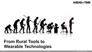 © 2016 Ahead of Time GmbHAhead of Time 64
From Rural Tools to
Wearable Technologies
 